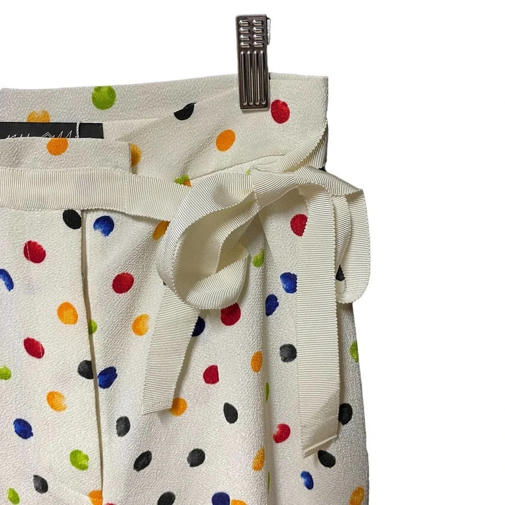 Anna‎ October Trouser Pants Cropped Polka Dot Print Rainbow Multicolor Size XS - Picture 7 of 11